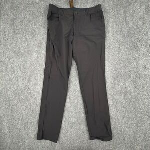 BYLT Premium Basics Everyday Pant Mens 34 Dark Gray Performance Chino Slim Fit